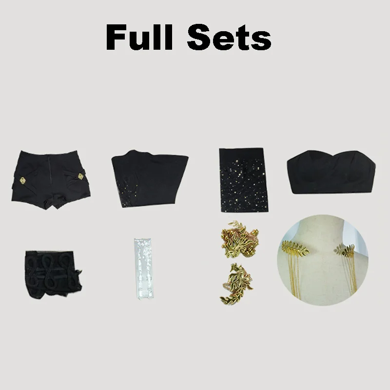 

Game Arknights Cos Chen Cosplay Costume Uniforms Clothes Suits Black Long Dresses Wears Sexy Women Girl