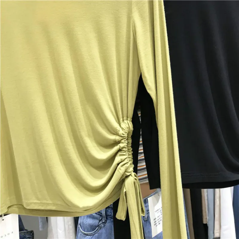 

Fashion Women Long Sleeve Solid Slim Shirts Basic Solid color Lace Up Tops Bodycon Skinny Sexy Blouse Tops Female Shirt Clubwear