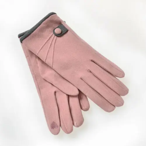 pink Новые модные женские перчатки для спорта на открытом воздухе с сенсорным экраном, Зимние Теплые повседневные флисовые перчатки для смартфонов, черные, серые, розовые - Цвет: pink