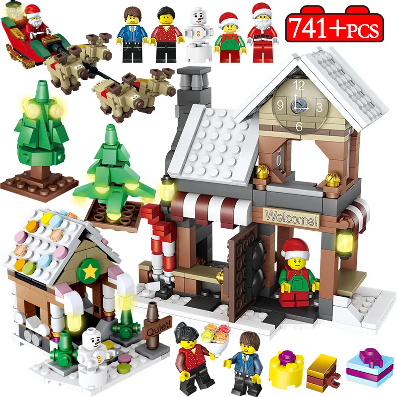 741 шт. Детский конструктор Зимняя деревня | Игрушки и хобби