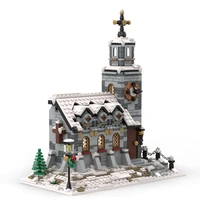 ship within 18 days1074pcs moc 58208 little winter church model building blocks toy licensed and designed by little_thomas