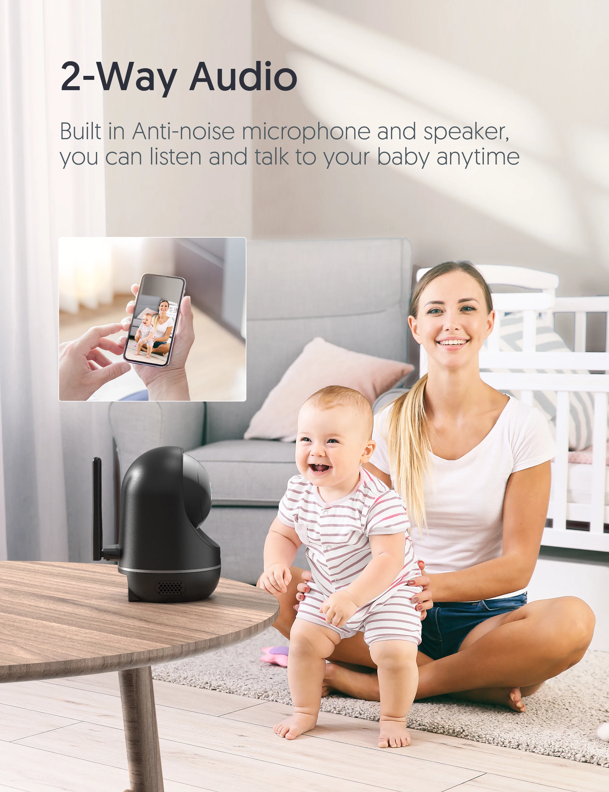 Victure 2.4Ghz 5Ghz Wi-Fi Pet Camera 1080P Home Security with Motion Detection 2-Way Audio and Night Vision | Безопасность и