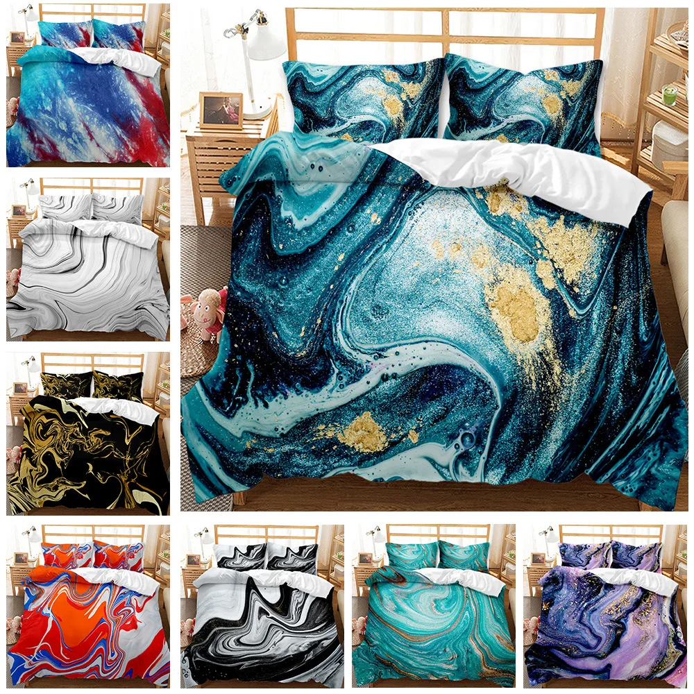 

3D Duvet Cover Set Single Double Twin Queen 2/3pcs Bedding Sets Themed Bed Linen Single Student Dormitory Three-Piece