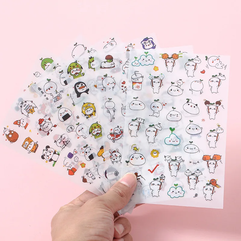6Pcs/set Cute Unicorn Cartoon Animals Sticker Pvc Stickers Diary Scrapbook Cups Decoration Toy For Girls |