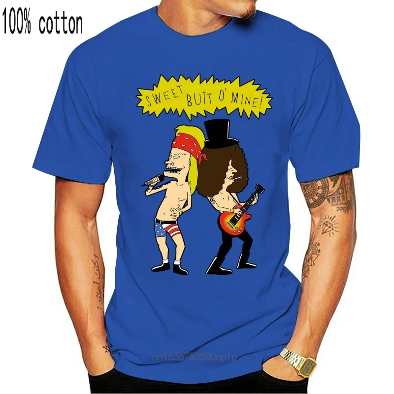 

New Beavis And Butthead X Guns N'; Roses Sweet Butt O'; Mine Funny Black T-Shirt Birthday Gift Tee Shirt