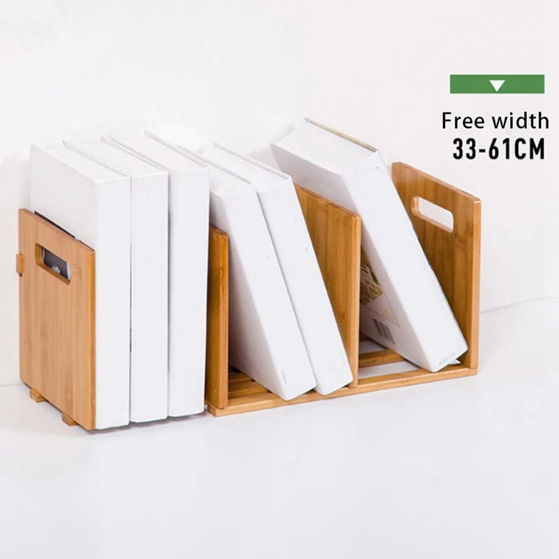 

Desk Desktop Bookshelf Telescopic Table Shelf Office Student Bookshelf Simple Solid Wood Book Stand