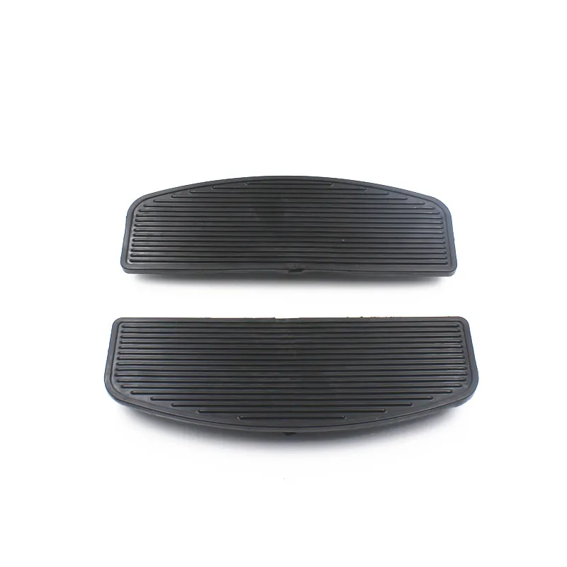 

Black Front Rubber Footboards Foot Pegs Footrests Pad Rider Insert Motorcycle For Harley Dyna Electra Glide FLTR