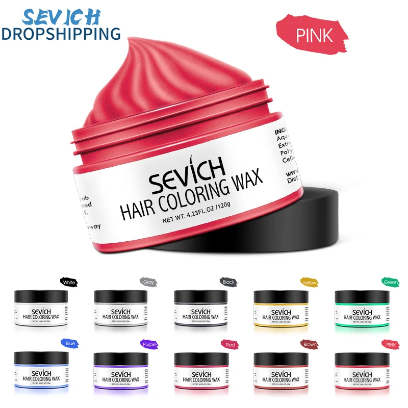 Hair Color Wax Pink One-time Hair Clay Strong And Hold Unisex Temporary Hair Dye  Diy For Hair Styling 120g