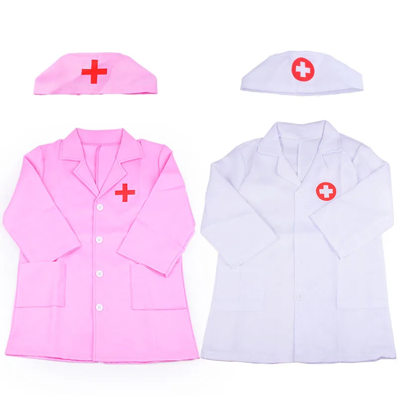 

Детский костюм врача медсестры для ролевых игр пальто для вечевечерние НКИ на Хэллоуин белый халат униформа медсестры