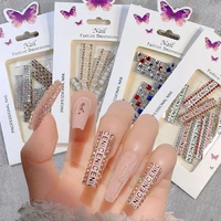 nail letter tape sticker diamond color row diamond nail art decoration rhinestones creative manicure design accessories tools