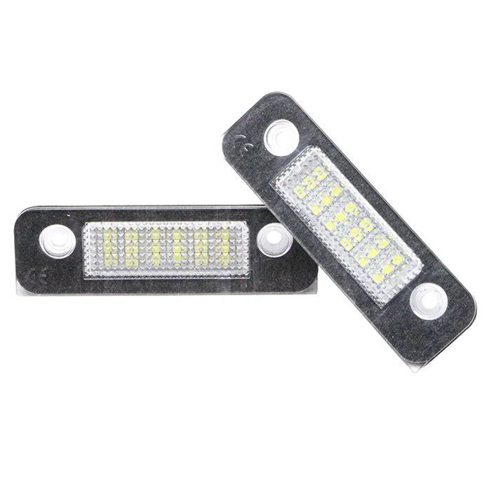 2 шт. 18-SMD светодиодный фонарь для номерного знака автомобиля, белый номер, без ошибок, номерные огни для Ford Fiesta Fusion Mondeo MK2 MK5 12V Стайлинг