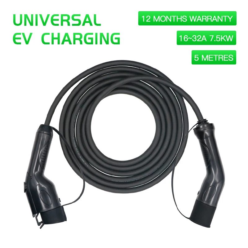 安い 車充電32A 1相evケーブルsae J1772タイプを入力する1 2 Iec 62196-2 Evプラグ5メートルでスパイラルケーブルmennekes