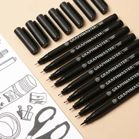 369pcs black pigment liner fineliner pen micron ink marker pen for comic drawing office school stationery art supplies