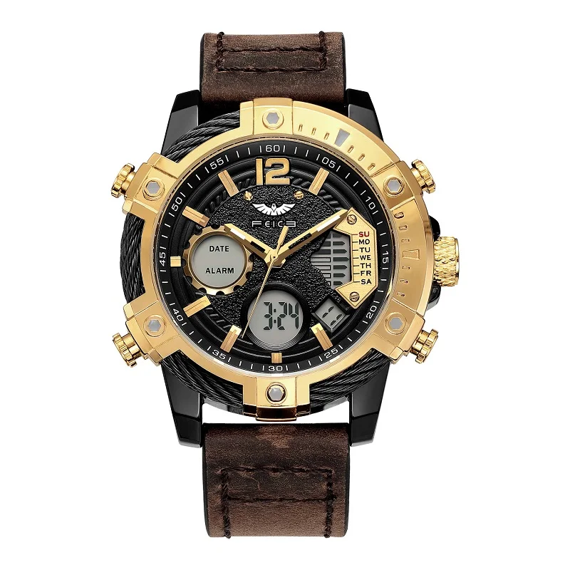 

FEICE Men's Quartz Wristwatches Free Shipping Items for Men Waterproof Luxury Business Watch Most Popular Products Sold 2021