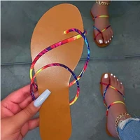 2021 summer fashion new flip comfortable outdoor women flat slippers pure color all match large size beach slippers nvlx157