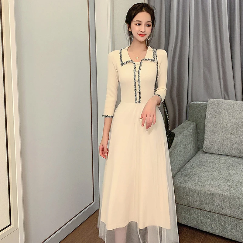 Сексуальное женское длинное платье осенние женские модные платья тонкое