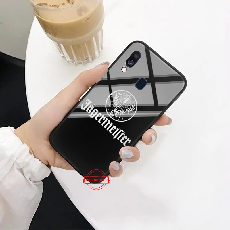 Логотип ЕГЕРМЕЙСТЕР Стекло чехол для samsung S7 край S8 S9 S10 плюс A10 A20 A30 A40 A50 A60 A70 Note 8, 9, 10