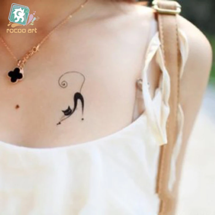 Смешанный дизайн 8 SheetsTattoo, черные тату, поддельные временные тату для тела, Арабские буквы, звезда, стрела, кошка, бесконечность, тату, дизайн