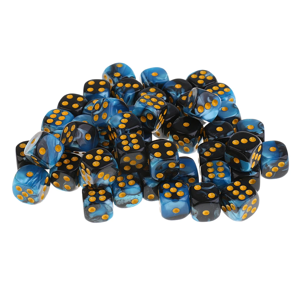 

100pcs Board Card Game Dices Round Corner D6 Dotted for Dungeons and Dragons