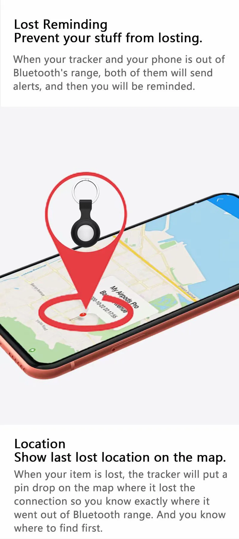 2022 мини-трекер для бирок GPS-трекер умный поиск ключей автомобиля определение