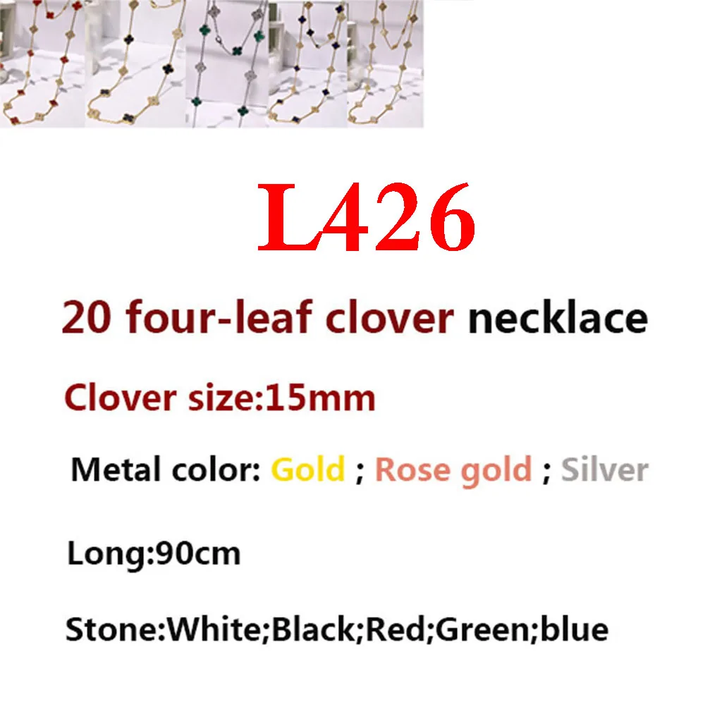 

L426 Necklace 20 Flower Personality Fashion Romantic Style Hot Jewelry Exquisite Four Leaf Clover Short Necklace Sweater Chain