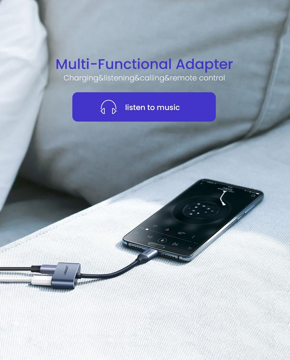 UGREEN 2 в 1 Тип C к двойной цифровой USB C аудио сплиттер под Наушники Адаптер для iPad Pro Google Pixel 2XL huawei P30 Pro Mi8