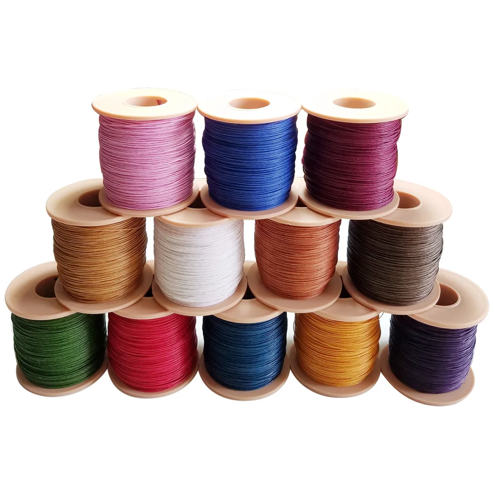 Вощеная нить из 100% льна водонепроницаемая высокая прочность 200 м/рулон цветные