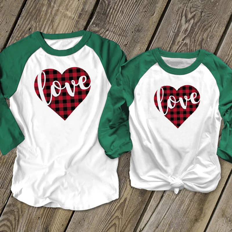 Женская Повседневная одежда Love Graphic яркая винтажная ретро для мам