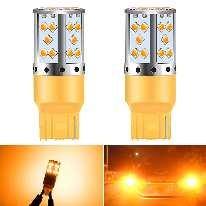 2 шт. Автомобильные светодиодные лампы 7440 T20 W21W 1156 BA15S|Сигнальная лампа| |