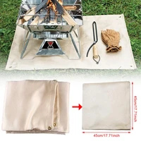 barbecue fire blanket glass fiber outdoor camping fire cloth high temperature anti scald flame retardant camping equipment