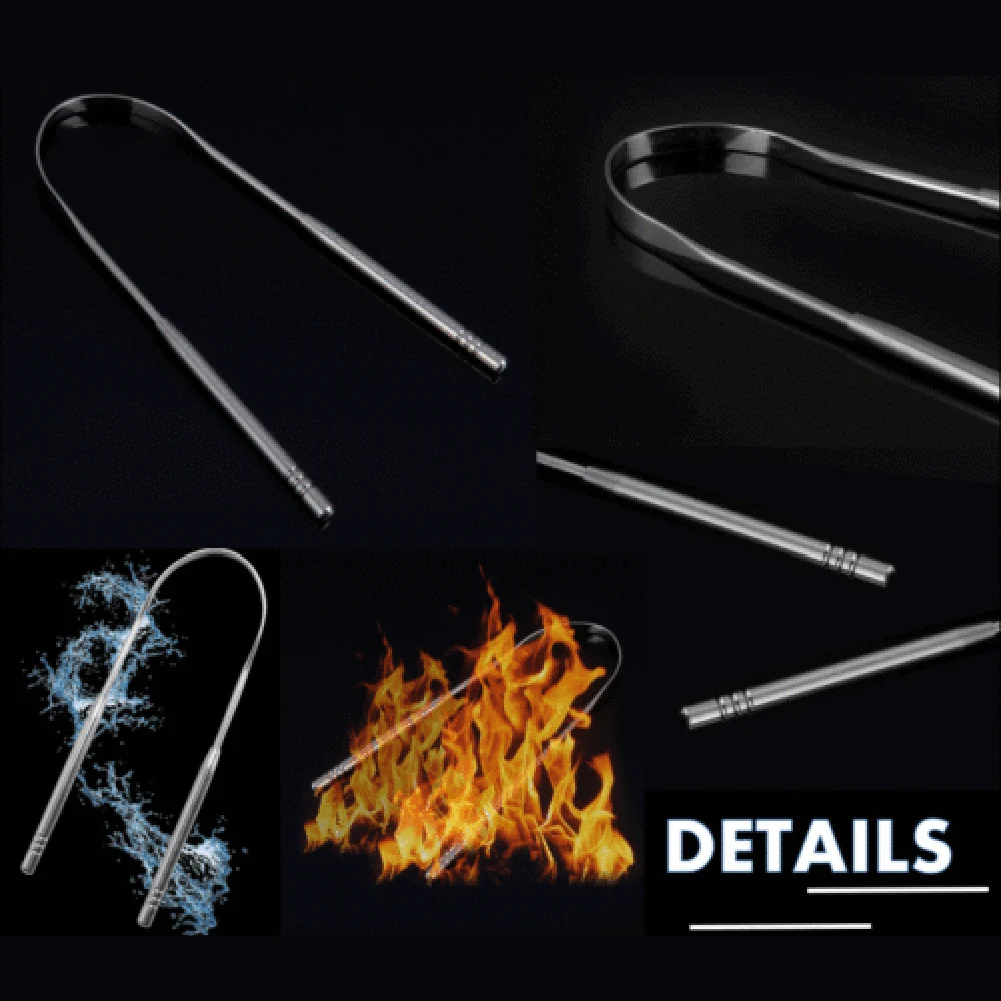 

Stainless Steel Tongue Cleaner Scraper Fresh Air Oral Cleaner Oral Care Cleaning Tools SK88