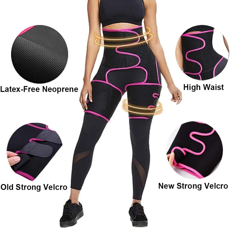 Neoprene Sweat Slim Thigh Trimmer Waist Trainer Leg Shapers Slender Slimming Belt Shapewear Muscles Band Weight Loss Body Shaper