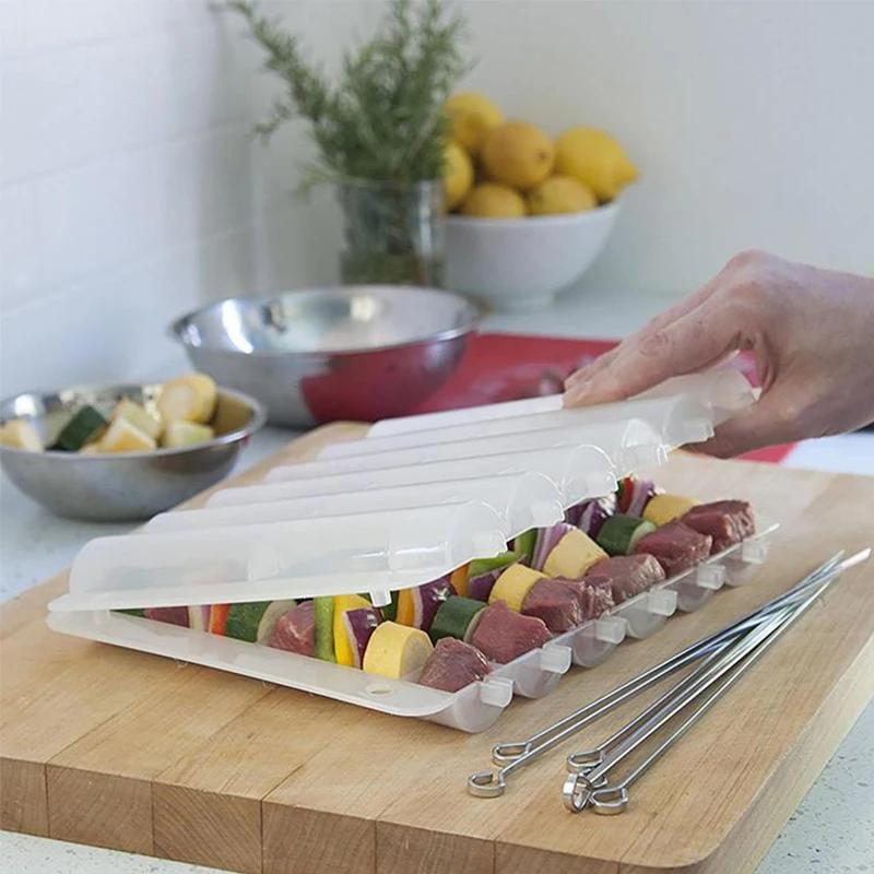 Прибор для приготовления барбекю Шпажки мяса пластиковый погрузчик Kabob 6 шт. 11 8