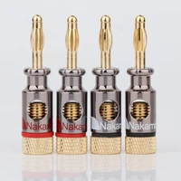 12pcs ba1456 nakamichi banana plug wire cable connectors awg 2 gauge hifi audio speaker cable connector plug