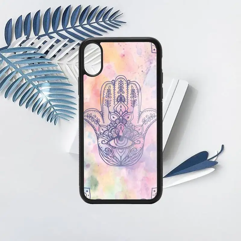 

Hamsa Hand of Fatima art luxury design Phone Case cover PC for iPhone 11 12 pro XS MAX 8 7 6 6S Plus X 5S SE 2020 XR