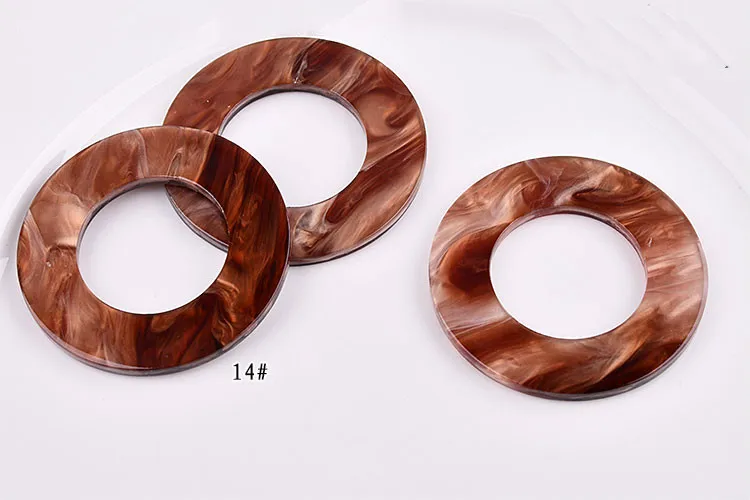 South Korean temperament retro water stripe Acetoic acid round ear decoration material package DIY earrings clip accessories | Украшения и