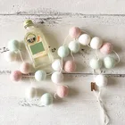 Шерстяные шарики ручной работы, украшение для спальни, украшение для дома, висячая гирлянда с помпонами, украшение для детской комнаты, 2 м