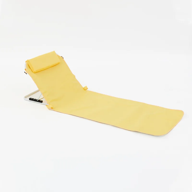 

Oxford Cloth Portable Folding Beach Mat With Adjustable Backrest Headrest Camping Lounger Sun Tanning Outdoor Tools Camping Mat