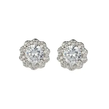 

Flower Snowflake-encrusted Diamond Studded Women Fashion Crystal Small Cute Earring Temperament Earrings Wholesale HDED