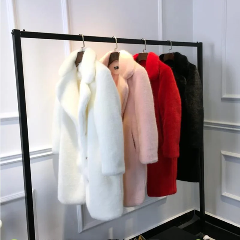 Высококачественное молочное плюшевое меховое пальто женская осенне-зимняя