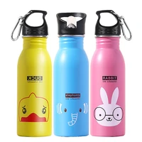500ml childrens stainless steel sports water bottles portable cute animal pattern outdoor cycling camping bicycle bike kettle