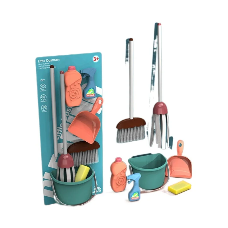 

Children's Educational Simulation Play House Toy Boy and Girl Training Cleaning Set Top Stuff Things for Cleaning for Kids