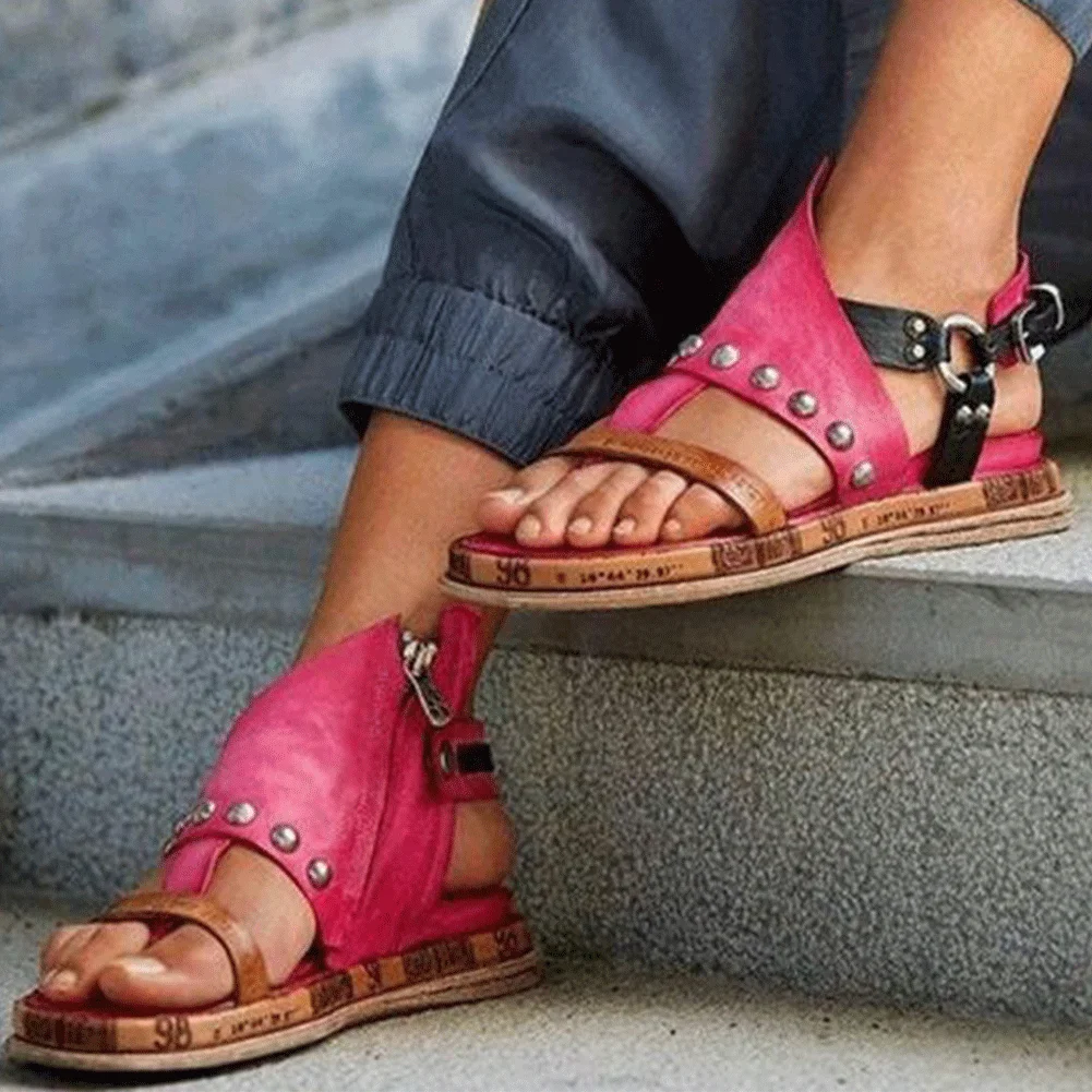 

Plus Size 43 Dropship 2020 Women Shoes Leisure Flat Gladiator Brand Design Summer Sandals Female flat sandals