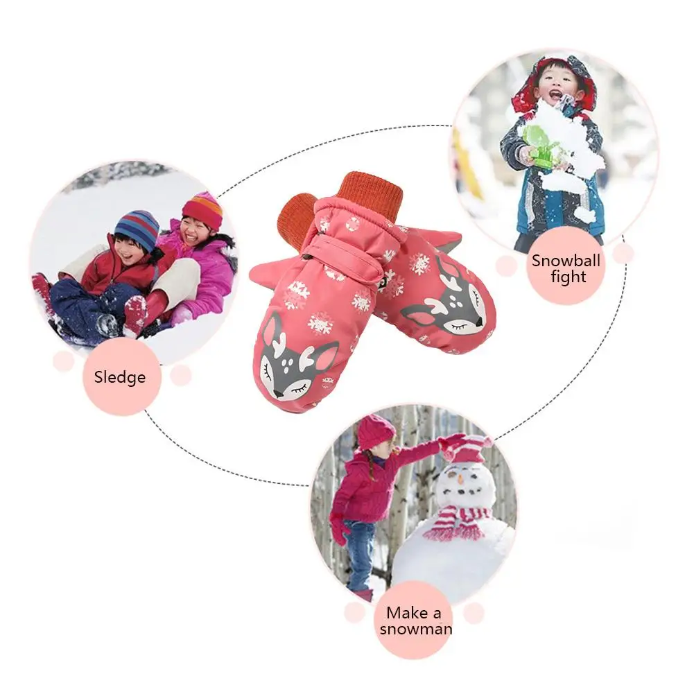 Children Winter Gloves Girls Boys Mittens Thicken Warmer Waterproof Windproof Kids Skiing Ski Drop Shipping | Детская одежда и