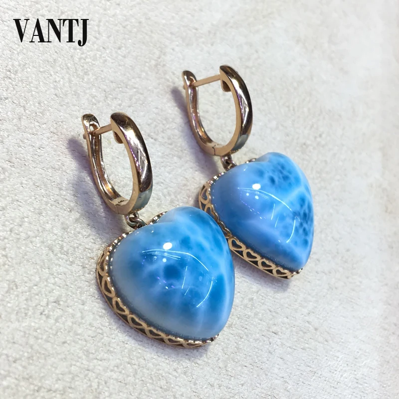 VANTJ элегантные серьги из натурального синего золота 10 к Изящные Ювелирные