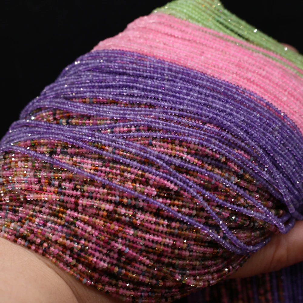 

Natural Stone Beads Zircon Section Abacus-Shaped Loose Beads For Jewelry Making DIY Necklace Bracelet Earrings Ring Accessory