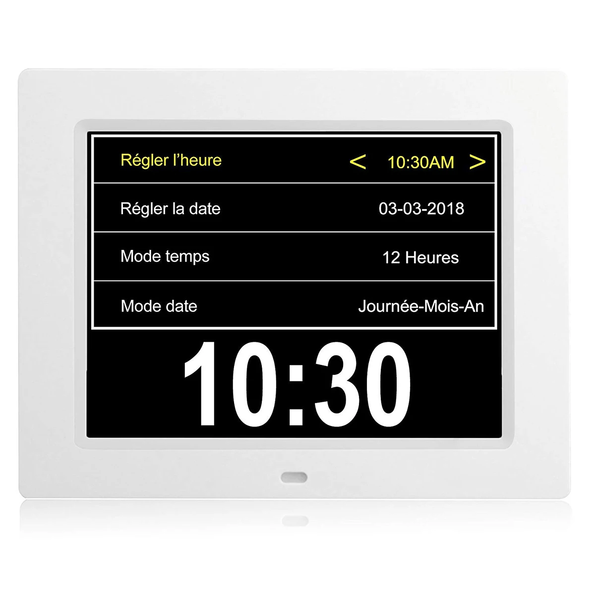 Светодиодный цифровой будильник часы с календарем 8 языков большие цифры для