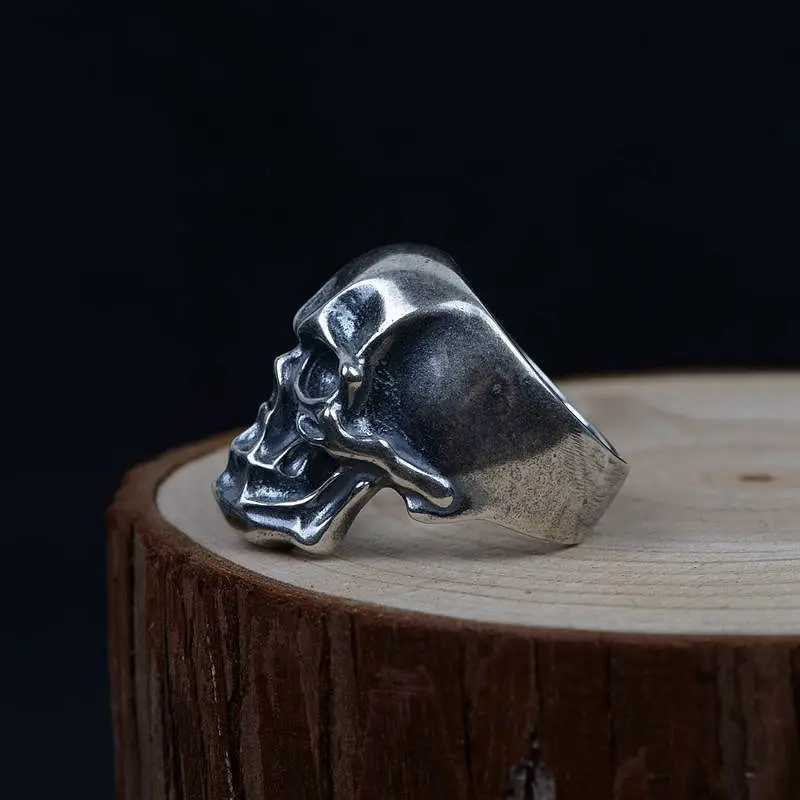 100% Серебро S925 Ретро тайское серебряное ремесло кольцо открытые мужские модели