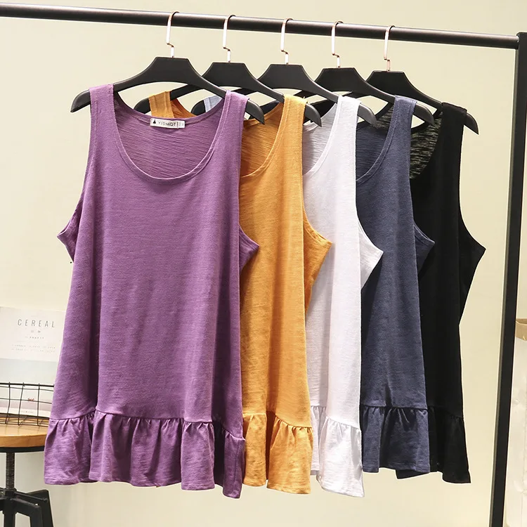 Женское летнее платье цельное женское без рукавов модное узкое Хлопковое размера плюс для женщин на лето