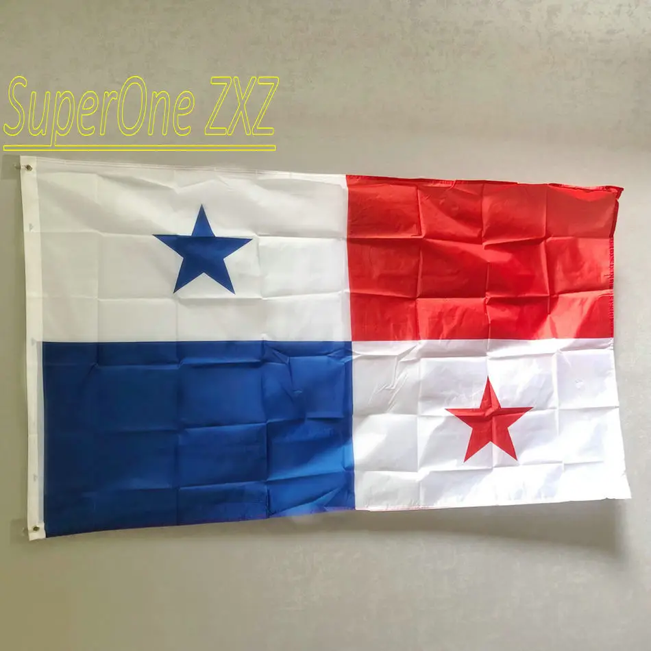 

ZXZ Free shipping Panama flag 3x5ft 90*150cm Printed PA Panamanian Panama Polyester Flag